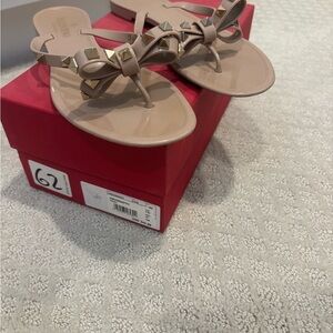 Valentino Women's Bow Sandals - Beige size 40